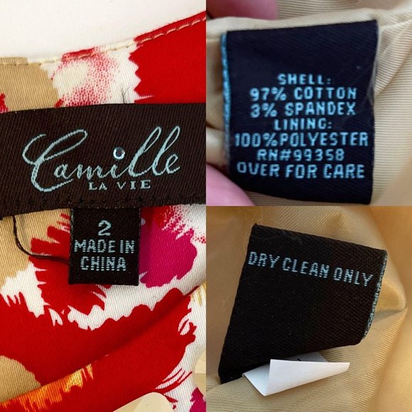 SOLD Camille La Vie Multicolor Floral Sheath Dress - Picture 5 of 5